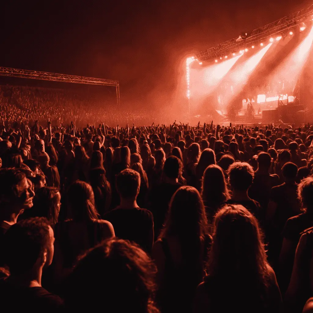 Tausende Fans vor der Festivalbühne, Welttour letztes Jahr, Berlin